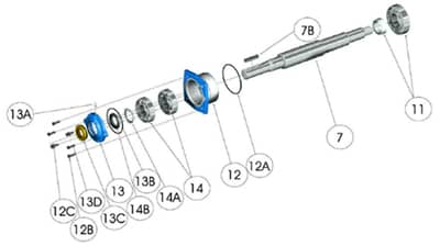 Drawing Shaft Assembly Mission Pump 2500 Supreme