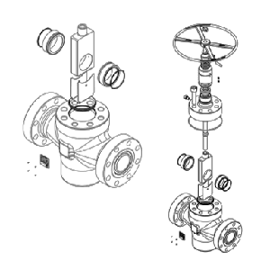 Structure Anson E-type gate valve API 6A Структура задвижки Anson E-type API 6A